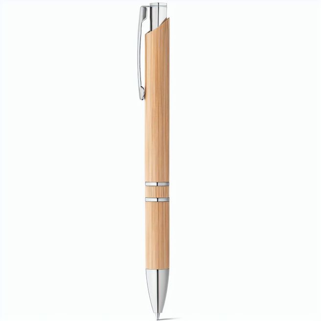 Produktabbildung BETA BAMBOO. Kugelschreiber aus Bambus mit Clip und Details aus Metall BETA BAMBOO. Kugelschreiber aus Bambus mit Clip und Details aus Metall
