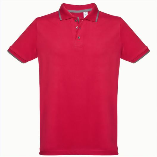 THC ROME. Zweifarbiges Baumwoll-Poloshirt für Herren (Bild 1)