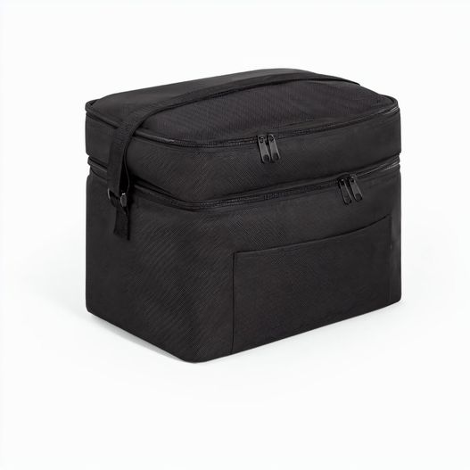 CANCUN LARGE. Kühltasche aus 600D, recyceltem Polyester, mit verstellbarem Gurtband 14 L (Bild 1)