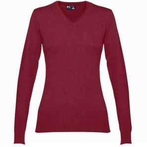 THC MILAN WOMEN. Pullover mit V-Ausschnitt für Damen aus Baumwolle und Polyamid