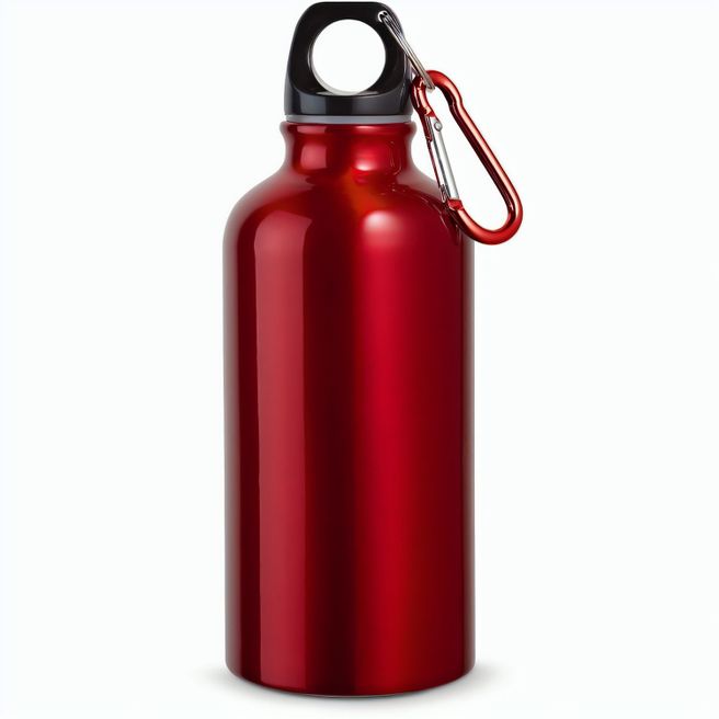 LANDSCAPE S. Aluminium-Sportflasche mit Karabiner 400 ml