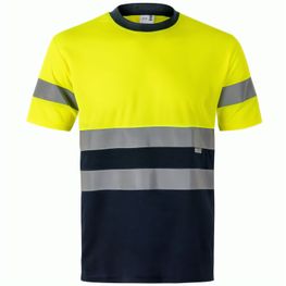 VL BRAHMA LARGE. Zweifarbiges technisches T-Shirt mit Bird-Eye-Design (140 g/m²), aus Polyester (100%)