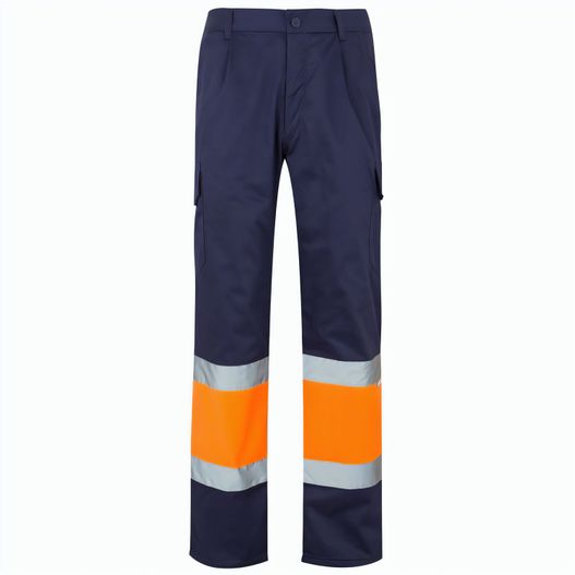 VL ATHENA. Zweifarbige Hose aus Twill (210 g/m²), gefüttert, mit mehreren Taschen, aus Baumwolle (20%) und Polyester (80%) (Bild 1)