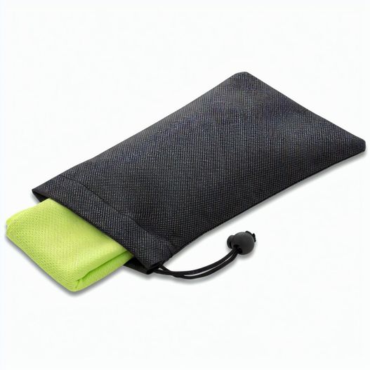 BERNAL. Sporthandtuch aus recyceltem Polyester (100% rPET) dient zur Erfrischung mit Vliesstoffbeutel (Bild 1)