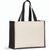 HELSINQUE COLOUR. Tasche aus Canvas (320 g/m²), mit Boden und Seiten aus farbig laminierter Jute (350 g/m²)