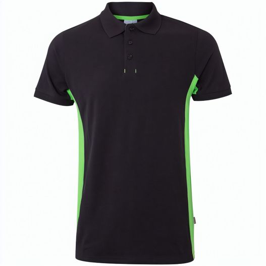 VL SUPAY. Zweifarbiges Piqué-Poloshirt (180 g/m²), kurzärmelig, aus Baumwolle (60%) und Polyester (40%) (Bild 1)