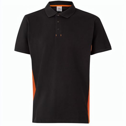 VL SUPAY. Zweifarbiges Piqué-Poloshirt (180 g/m²), kurzärmelig, aus Baumwolle (60%) und Polyester (40%) (Bild 1)