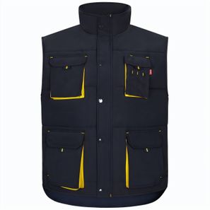 VL NERGAL. Steppweste, zweifarbig, mit mehreren Taschen (120g/m²), aus Polyester (100%)