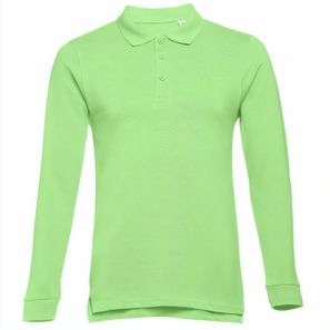 THC BERN. Langarm-Poloshirt für Herren aus kardierter Baumwolle