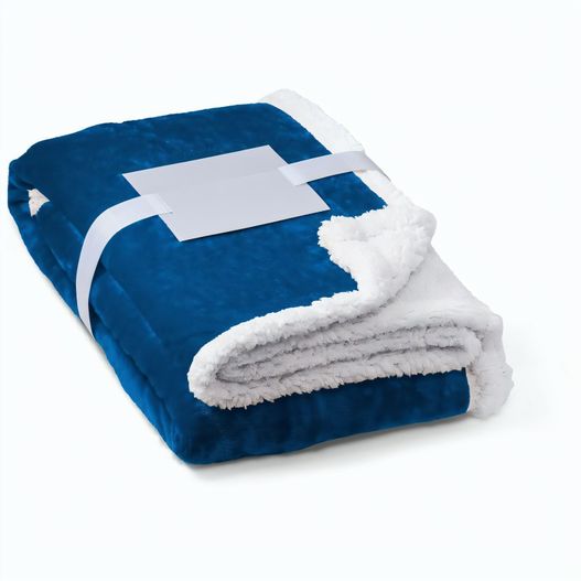 HEIDEN. Wendbare Fleecedecke (190 g/m²) mit Satinband und personalisierter Karte (Bild 1)