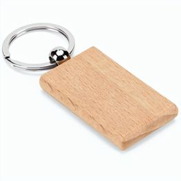 Produktabbildung STEWIE. Rechteckiger Schlüsselanhänger aus Buchenholz STEWIE. Rechteckiger Schlüsselanhänger aus Buchenholz