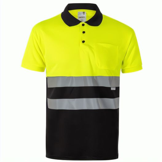VL CUPID LARGE. Zweifarbiges Poloshirt im Bird-Eye-Design (160g/m²) mit kurzen Ärmeln, aus Polyester (100%) (Bild 1)