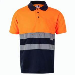 VL CUPID. Zweifarbiges Poloshirt im Bird-Eye-Design (160g/m²) mit kurzen Ärmeln, aus Polyester (100%)
