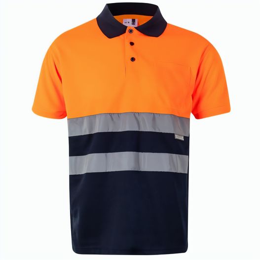 VL CUPID. Zweifarbiges Poloshirt im Bird-Eye-Design (160g/m²) mit kurzen Ärmeln, aus Polyester (100%) (Bild 1)