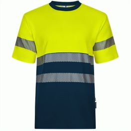 VL BASTET. Zweifarbiges T-Shirt aus Piqué (150 g/m²), aus Baumwolle (55 %) und Polyester (45 %)
