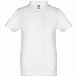 Produktabbildung THC ADAM KIDS WH. Kurzärmeliges Poloshirt für Kinder (unisex). Farbe Weiß THC ADAM KIDS WH. Kurzärmeliges Poloshirt für Kinder (unisex). Farbe Weiß