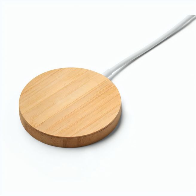 DAIMLER. Superschnelles kabelloses magnetisches 15-W-Ladegerät aus Bambus