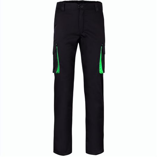 VL FIDES. Zweifarbige Stretch-Hose mit mehreren Taschen (240 g/m²), aus Baumwolle (46 %), EME (38 %) und Polyester (16 %) (Bild 1)