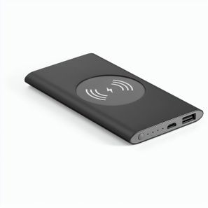 CASSINI. Powerbank 4'000 mAh mit 5W wireless Ladegerät aus Recyceltes Aluminium (100 % rAL)