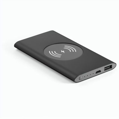 CASSINI. Powerbank 4'000 mAh mit 5W wireless Ladegerät aus Recyceltes Aluminium (100 % rAL)