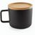 FANGIO. Tasse aus Keramik 230ml mit Deckel aus Bambus, der als Untersetzer dient (Bild 2)
