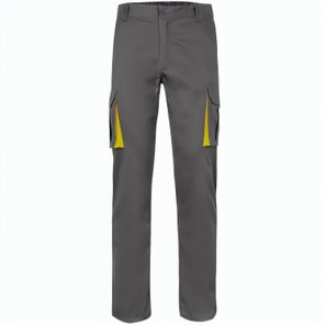 VL FIDES. Zweifarbige Stretch-Hose mit mehreren Taschen (240 g/m²), aus Baumwolle (46 %), EME (38 %) und Polyester (16 %)