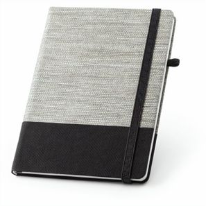 ROUSSEAU. A5-Notizbuch aus Strohfaser und Baumwoll-Canvas mit linierten Seiten