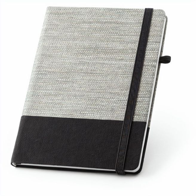 ROUSSEAU. A5-Notizbuch aus Strohfaser und Baumwoll-Canvas mit linierten Seiten