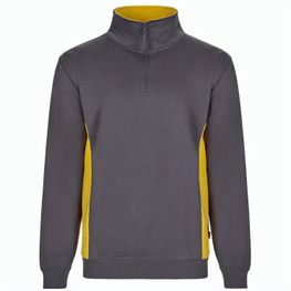 VL SVAROG. Zweifarbiges Frottee-Sweatshirt (260 g/m²), aus Polyester (65 %) und Baumwolle (35 %)