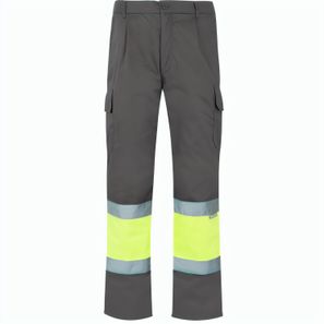 VL ATHENA. Zweifarbige Hose aus Twill (210 g/m²), gefüttert, mit mehreren Taschen, aus Baumwolle (20%) und Polyester (80%)
