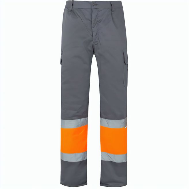 VL ATHENA. Zweifarbige Hose aus Twill (210 g/m²), gefüttert, mit mehreren Taschen, aus Baumwolle (20%) und Polyester (80%)