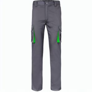 VL FIDES. Zweifarbige Stretch-Hose mit mehreren Taschen (240 g/m²), aus Baumwolle (46 %), EME (38 %) und Polyester (16 %)