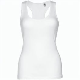 THC TIRANA WH. Ärmelloses Damen-T-Shirt aus Baumwolle. Farbe Weiß