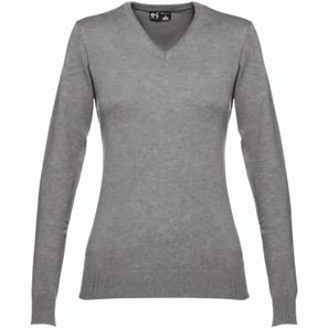 THC MILAN WOMEN. Pullover mit V-Ausschnitt für Damen aus Baumwolle und Polyamid