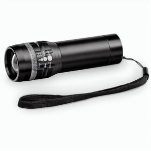 ZOOMIN. Taschenlampe aus Aluminium mit Zoomfunktion und 3 Lichtmodi