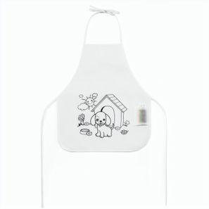 NILO. Kinderschürze zum Ausmalen aus Vliesstoff (80 g/m²)