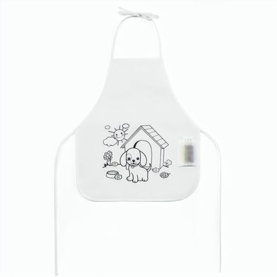 NILO. Kinderschürze zum Ausmalen aus Vliesstoff (80 g/m²)