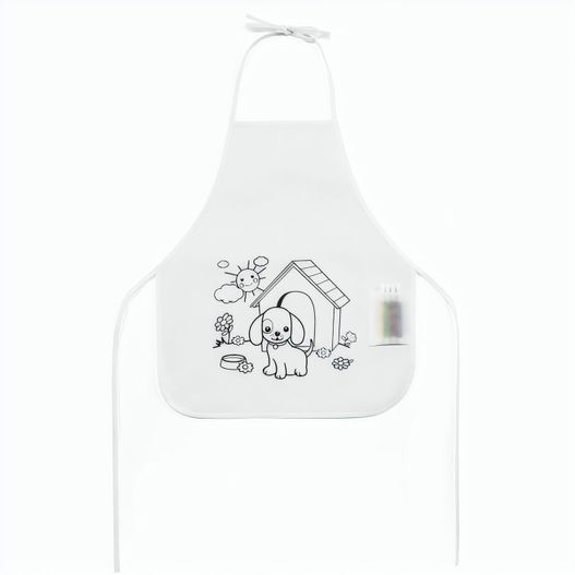 Produktabbildung NILO. Kinderschürze zum Ausmalen aus Vliesstoff (80 g/m²) NILO. Kinderschürze zum Ausmalen aus Vliesstoff (80 g/m²) (Bild 1)