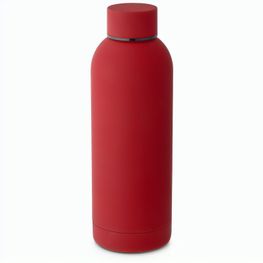 ODIN. Trinkflasche aus Edelstahl (36% recycelt) (550 mL) mit gummierter Oberfläche