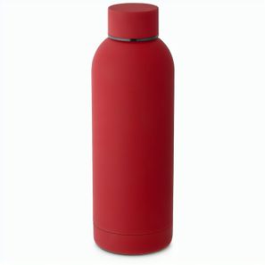 ODIN. Trinkflasche aus Edelstahl (36% recycelt) (550 mL) mit gummierter Oberfläche