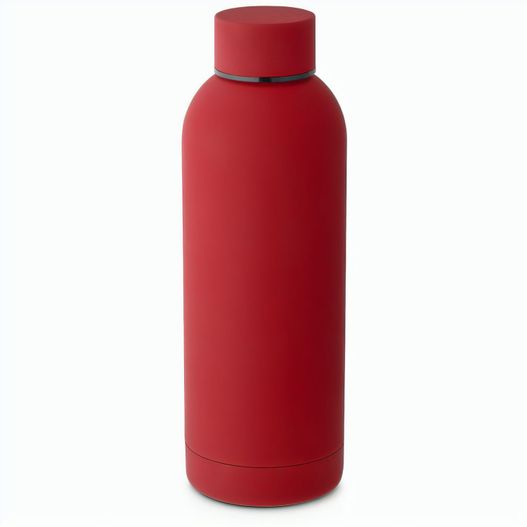 ODIN. Trinkflasche aus Edelstahl (36% recycelt) (550 mL) mit gummierter Oberfläche (Bild 1)