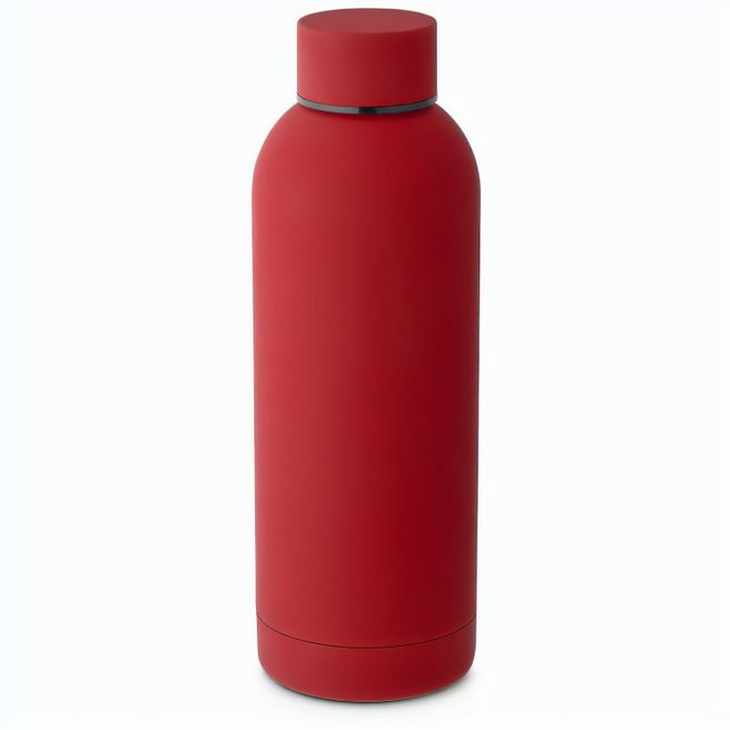 ODIN. Trinkflasche aus Edelstahl (36% recycelt) (550 mL) mit gummierter Oberfläche