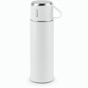 COMANECI. Doppelwandige Edelstahlflasche (90% recycelt) mit matter Oberfläche 490 ml