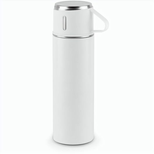 COMANECI. Doppelwandige Edelstahlflasche (90% recycelt) mit matter Oberfläche 490 ml (Bild 1)