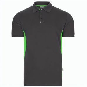 VL SUPAY. Zweifarbiges Piqué-Poloshirt (180 g/m²), kurzärmelig, aus Baumwolle (60%) und Polyester (40%)