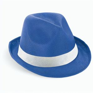 MANOLO POLI. Hut aus PP mit weißen Band aus Polyester