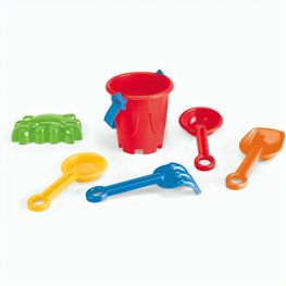VALLARTA. StrandEimer aus PP mit 5 Zubehörteilen: 3 Schaufeln, 1 Rechen, 1 Fisch oder 1 Krabbe