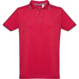 Produktabbildung THC ROME. Zweifarbiges Baumwoll-Poloshirt für Herren THC ROME. Zweifarbiges Baumwoll-Poloshirt für Herren