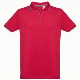 THC ROME. Zweifarbiges Baumwoll-Poloshirt für Herren