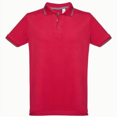 Produktabbildung THC ROME. Zweifarbiges Baumwoll-Poloshirt für Herren THC ROME. Zweifarbiges Baumwoll-Poloshirt für Herren